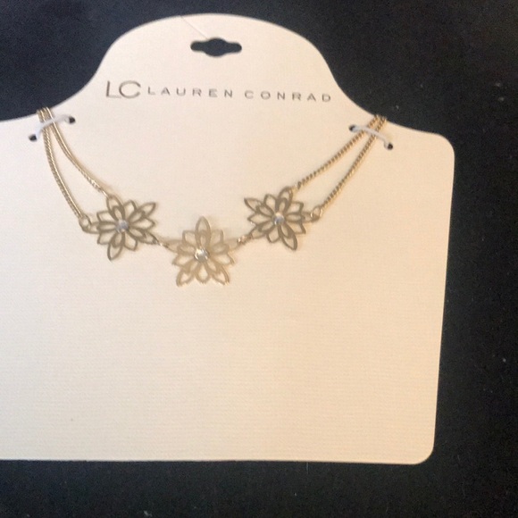 Lc Lauren Conrad gold flower necklace